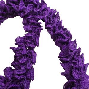 Purple Ruffle shimmering scarf